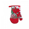 Oven Mitt Poinsettia Cardinal - Set of 4