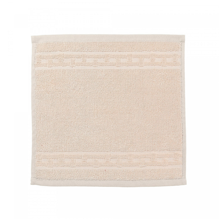 Basketweave Wash Cloth 12 x 12 Taupe - Set of 6 Towels