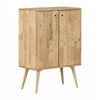 Kodali Narrow Solid Wood Buffet With Wine Storage - Natural Wood