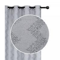 Jacquard Panel Chevron Grey 96