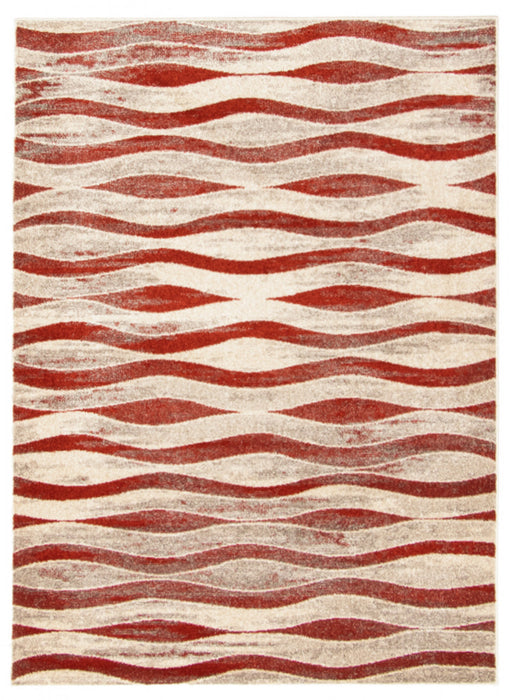 Arusha Ivory / Red 6'7\" x 9'6\" Area Rug