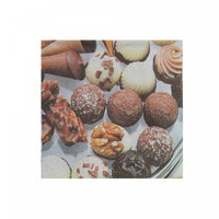 20 Pack 3 Ply Cocktail Napkin Chocolate Truffles - Set of 6