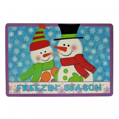 Eva Placemat Double Snowman 12 x 18 - Set of 12|Napperon Eva 12 x 18 orné de deux bonshommes de neige - ensemble de 12