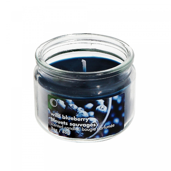 3 Oz Scented Glass Jar with Lid Wild Blueberry - Set of 4 Candle