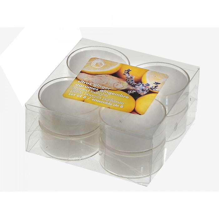 8 Pk Scented Tealights Citrus Ginger - Set of 2 Candle