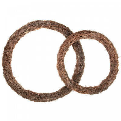 Vine Wreath Chocolate Set of 2 Artificial Flower|Ensemble 2 couronnes de vigne de couleur chocolat