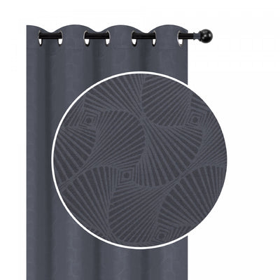 Embossed Panel Shell Grey 96" - Set of 2 Drapes and Blinds|Panneau embossé gris de 96 po à motif de coquillages - ensemble de 2 rideaux et stores
