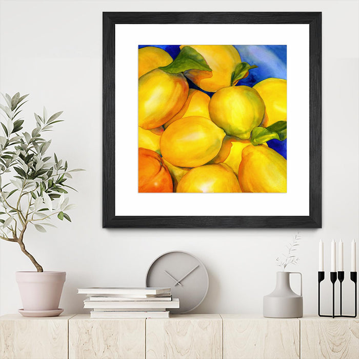 \"Zest For Life\" Matted and Framed Black 36x36 Wall Art
