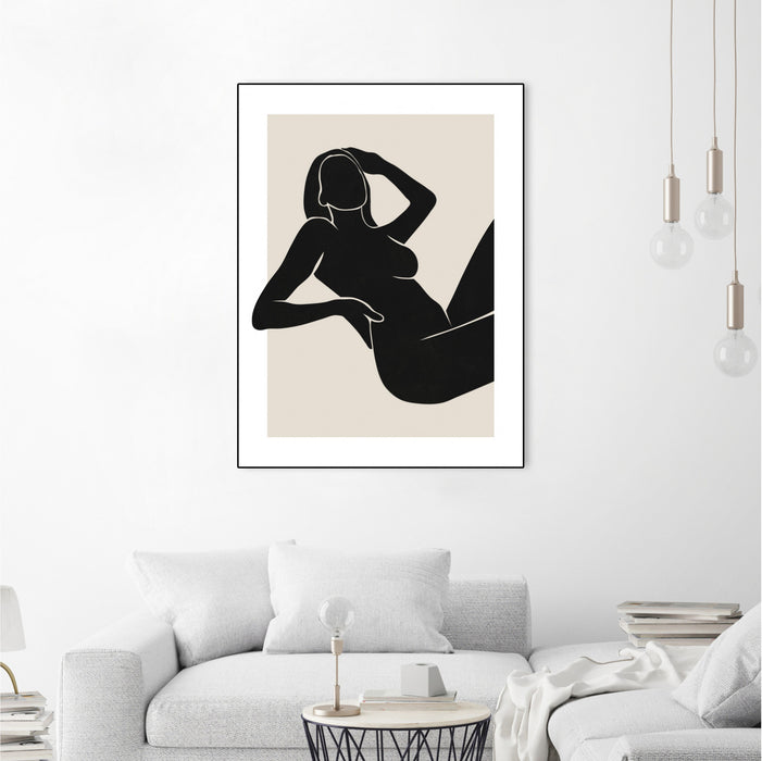 \"Untitled\" Canvas Framed Black 18x24 Wall Art