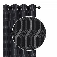 Jacquard Blackout Panel Chain link Black 84