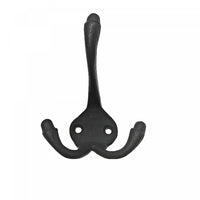 Classic Triple Iron Wall Hook Gun Metal - Set of 4 Hooks