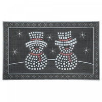 Rubber Double Snowman Floormat