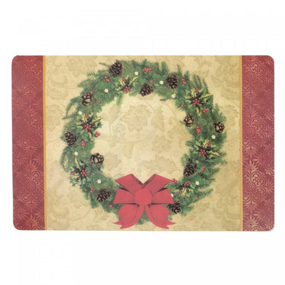 Eva Placemat Christmas Wreath 12 x 18 - Set of 12|Napperon Eva 12 x 18 orné d’une couronne de Noël - ensemble de 12