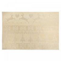 Vinyl Placemat Reindeer and Tree Gold