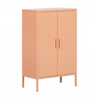 Crea Metal 2-Door Accent Cabinet - Orange 