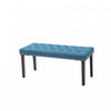 Cabara Tufted Fabric Bench Blue Benches