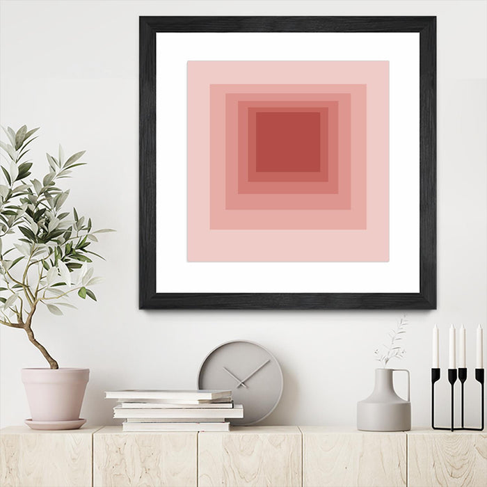 \"After Josef O\" Matted and Framed Black 36x36 Wall Art