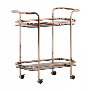 Maliza Bar Cart - Pink Gold