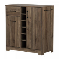 Vietti Bar Cabinet And Bottle Storage - Natural Walnut 