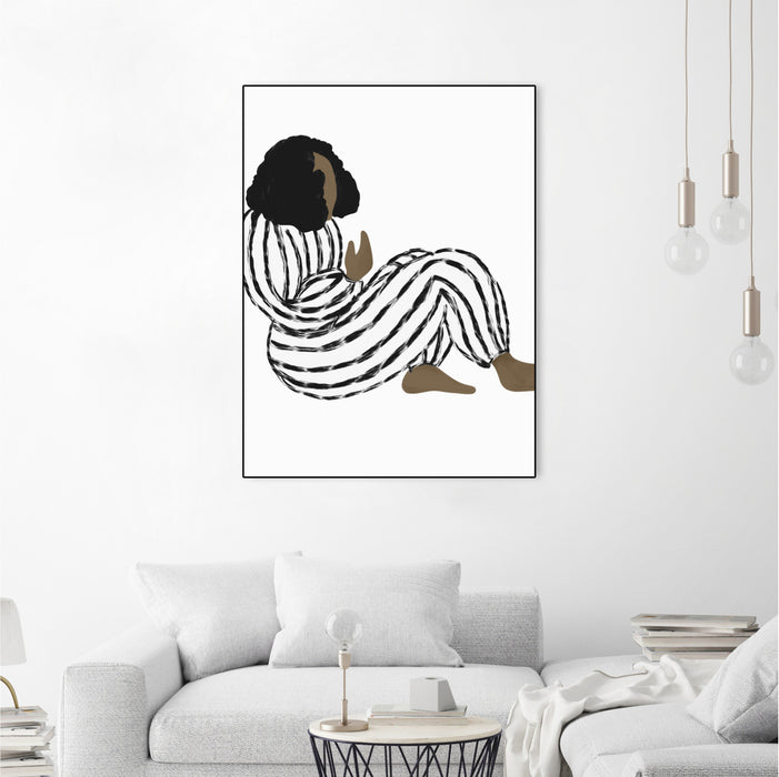 \"Form Vi\" Canvas Framed Black 24x32 Wall Art