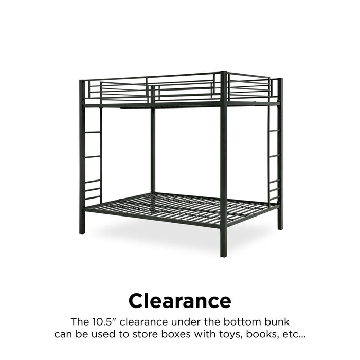 Dorel Home Atwater Living Parker Full Over Full Metal Bunk Bed - Black