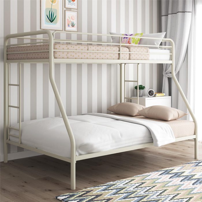 Atwater Living Cassia Twin Over Full Metal Bunk Bed - White