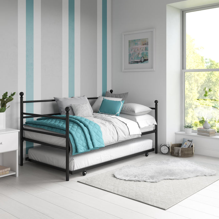 DHP Daybed and Trundle Metal Bed - Black