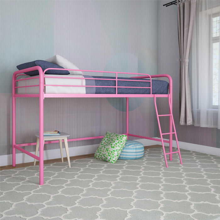 Atwater Living Cora Junior Metal Loft Bed - Pink