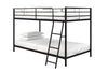 Dorel Home Atwater Living Bloor Small Space Twin Over Twin Bunk Bed - Black