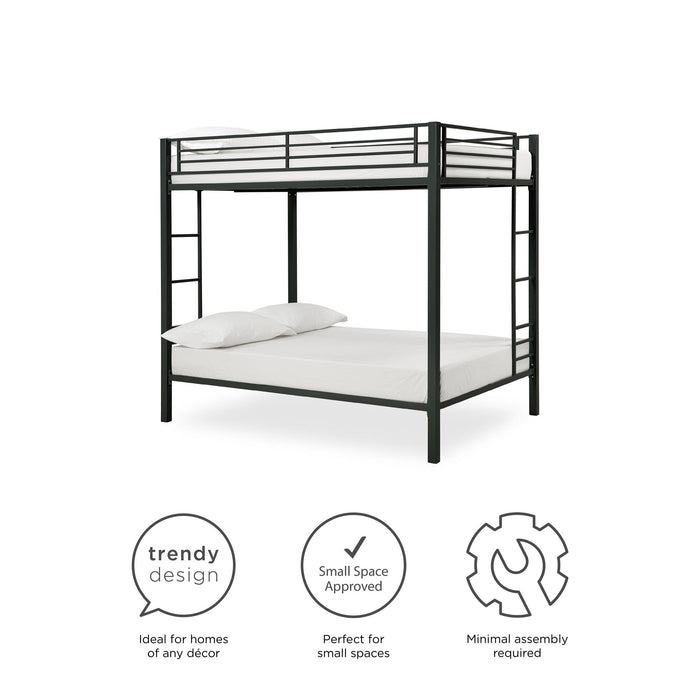 Dorel Home Atwater Living Parker Full Over Full Metal Bunk Bed - Black