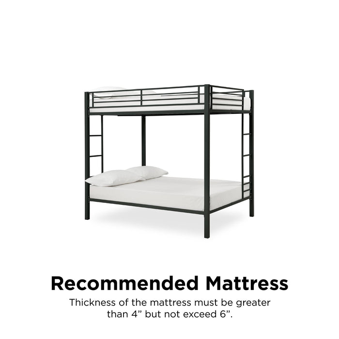 Dorel Home Atwater Living Parker Full Over Full Metal Bunk Bed - Black