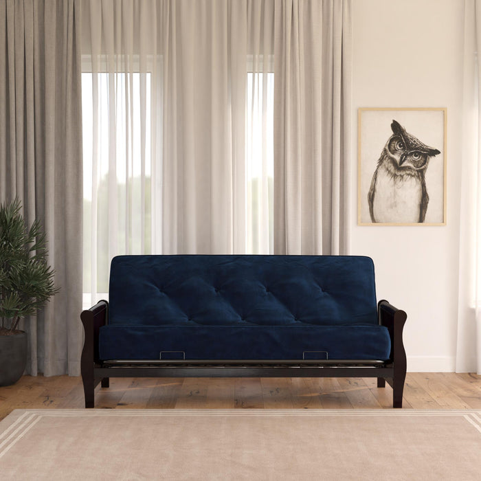 Dorel Home Atwater Living Ronson Wood Arm Futon With Espresso Wood Finish