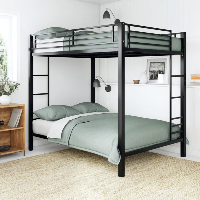 Dorel Home Atwater Living Parker Full Over Full Metal Bunk Bed - Black