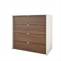 Nordika 4-Drawer Chest - White/Walnut 