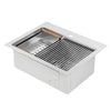 Ancona 25\" Drop-In Workstation Kitchen Sink - AN-3126