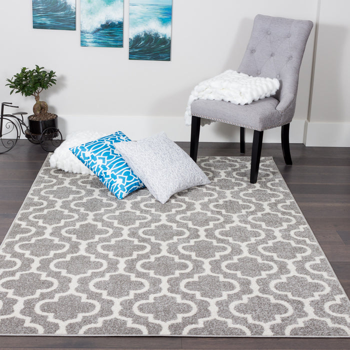 Lav Lat Grey 5x8 Area Rug