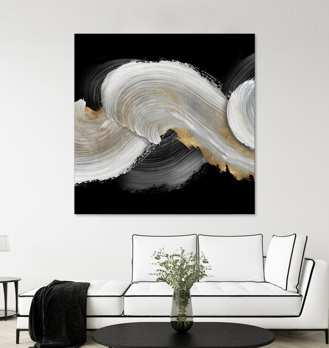 \"White Swirls\" Giant Art 72x72 Wall Art