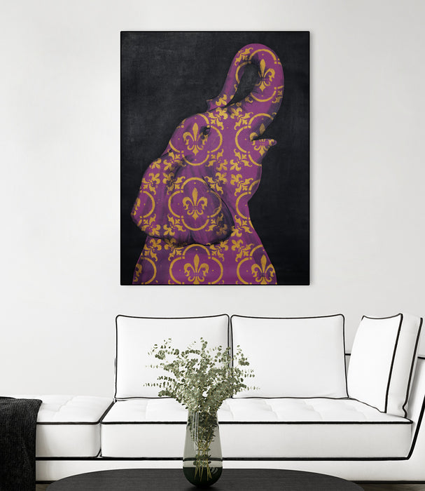 \"Zoo Celebration I\" Canvas Framed Black 30x40 Wall Art