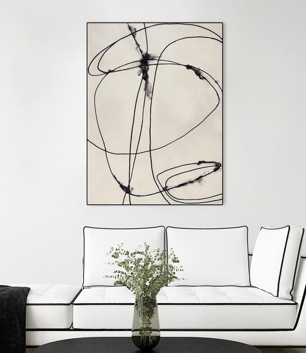 \"Tangled Ties\" Canvas Framed Black 18x24 Wall Art