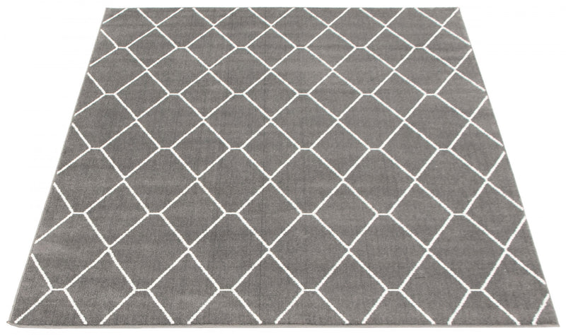 August Dark Grey-White 7'10\" x 10'2\" Area Rug
