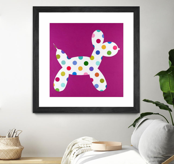 \"Dottie\" Matted and Framed Black 30x30 Wall Art