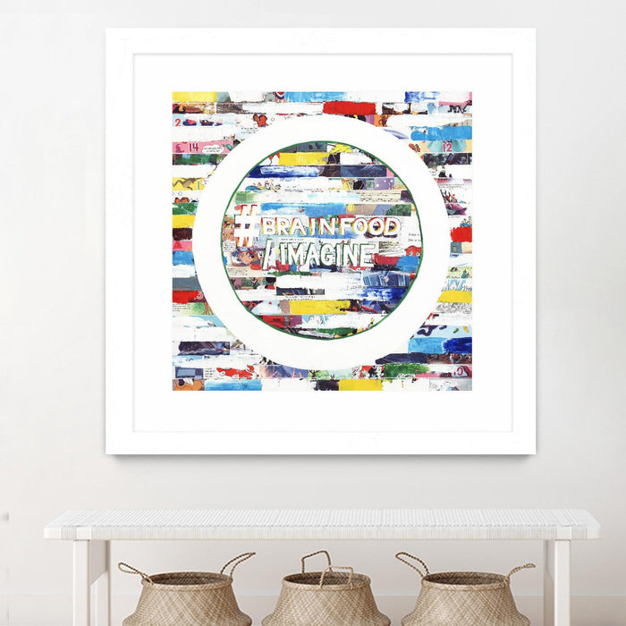 \"Smoke Circus Iv\" Matted and Framed White 36x36 Wall Art