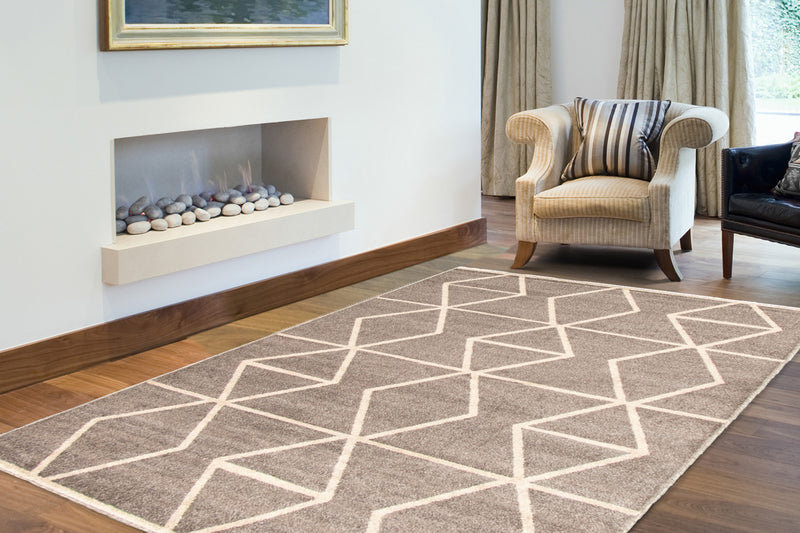 Anandi Grey-Ivory Area Rug - 7'10\" x 10'2\"
