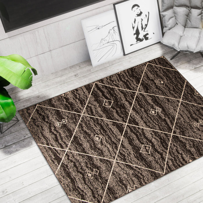 Grande Brown/Ivory 7'10\" X 10'2\" Area Rug