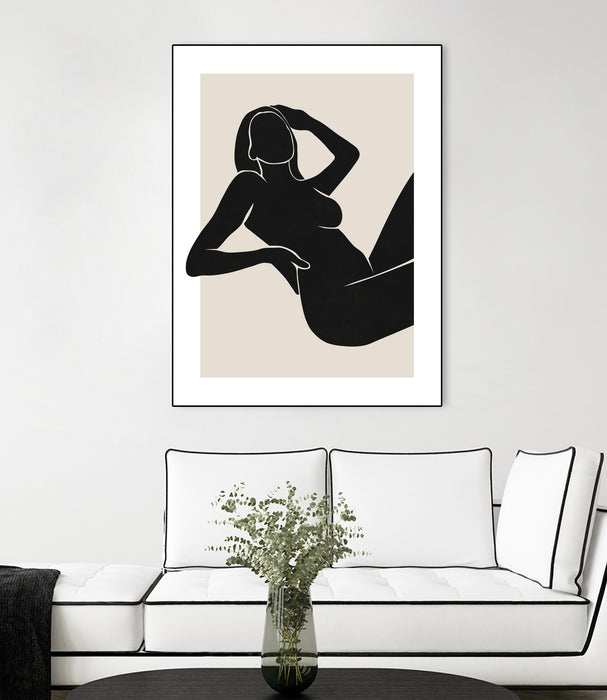 \"Untitled\" Canvas Framed Black 30x40 Wall Art