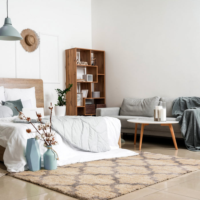 Dimity Tan Area Rug - 6'7\" x 9'6\"