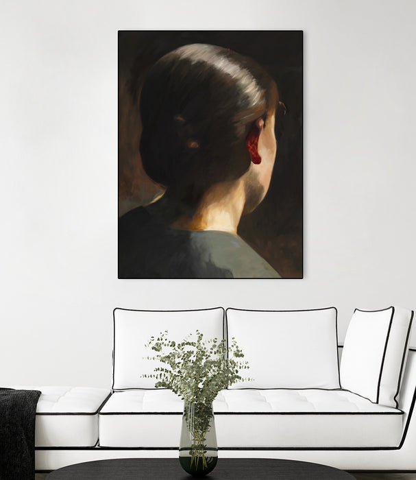 \"Ines\" Canvas Framed Black 24x32 Wall Art