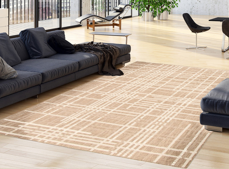 Sadie Burburry Taupe-Champagne Area Rug - 5'3\" x 7'7\"