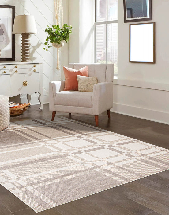 Roma Ivory Machine Washable Area Rug - 3'0\" x 5'0\"