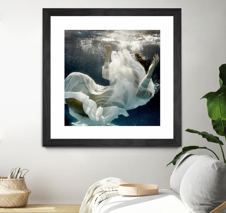 \"Float 3\" Matted and Framed Black 30x30 Wall Art